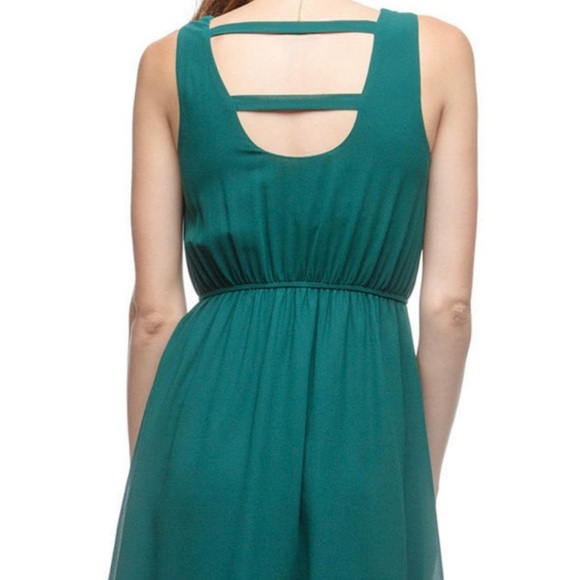 Ya Los Angeles Teal Green Mesh Dress - Picture 8 of 10